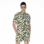 Watercolor Panda Bear Pattern Print Men's Rompers