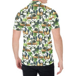 Watercolor Panda Bear Pattern Print Men's Shirt