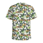 Watercolor Panda Bear Pattern Print Men's Sports T-Shirt