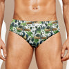 Watercolor Panda Bear Pattern Print Men's Swim Briefs