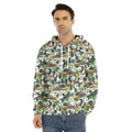Watercolor Panda Bear Pattern Print Men's Velvet Pullover Hoodie