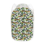 Watercolor Panda Bear Pattern Print Mesh Laundry Hamper