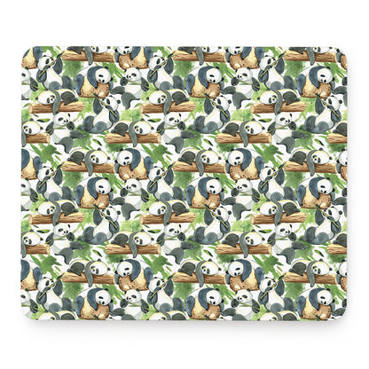 Watercolor Panda Bear Pattern Print Mouse Pad