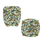 Watercolor Panda Bear Pattern Print Office Chair Cover