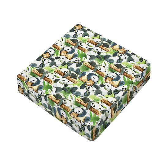 Watercolor Panda Bear Pattern Print Outdoor Seat Cushion Cover