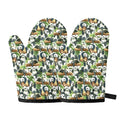 Watercolor Panda Bear Pattern Print Oven Mitts