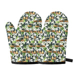 Watercolor Panda Bear Pattern Print Oven Mitts