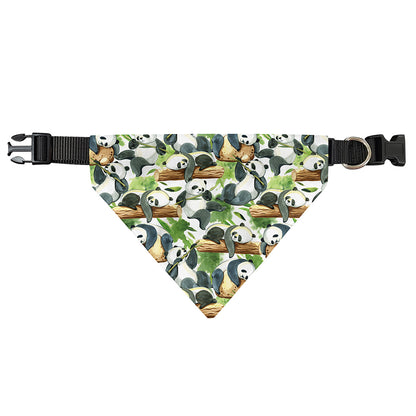 Watercolor Panda Bear Pattern Print Over The Collar Dog Bandana