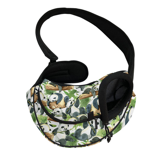 Watercolor Panda Bear Pattern Print Pet Sling Carrier