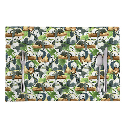 Watercolor Panda Bear Pattern Print Placemat