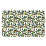 Watercolor Panda Bear Pattern Print Polyester Doormat