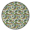Watercolor Panda Bear Pattern Print Round Floor Mat