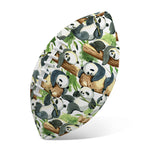 Watercolor Panda Bear Pattern Print Rugby Ball