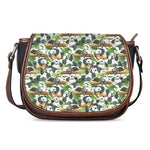Watercolor Panda Bear Pattern Print Saddle Bag