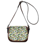 Watercolor Panda Bear Pattern Print Saddle Bag
