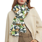 Watercolor Panda Bear Pattern Print Scarf