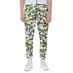 Watercolor Panda Bear Pattern Print Scuba Joggers