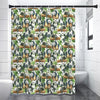 Watercolor Panda Bear Pattern Print Shower Curtain