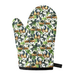Watercolor Panda Bear Pattern Print Single Oven Mitt