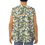 Watercolor Panda Bear Pattern Print Sleeveless Baseball Jersey