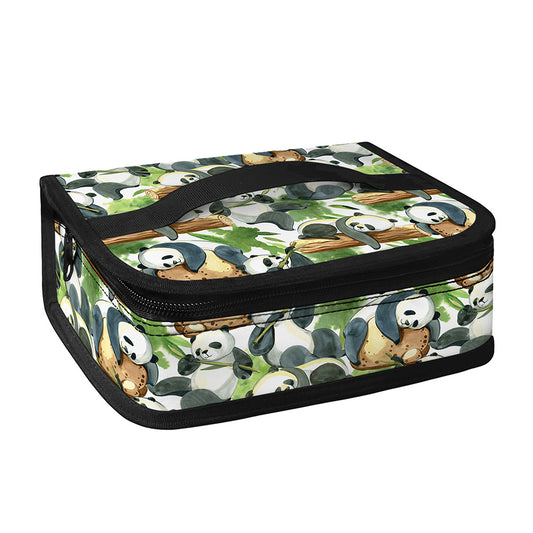 Watercolor Panda Bear Pattern Print Small Lunch Bag