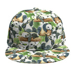 Watercolor Panda Bear Pattern Print Snapback Cap
