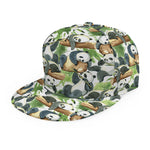 Watercolor Panda Bear Pattern Print Snapback Cap