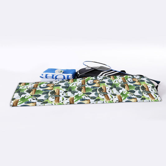 Watercolor Panda Bear Pattern Print Sports Towel