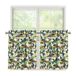 Watercolor Panda Bear Pattern Print Tier Curtains