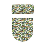 Watercolor Panda Bear Pattern Print Toilet Lid And Tank Cover Set