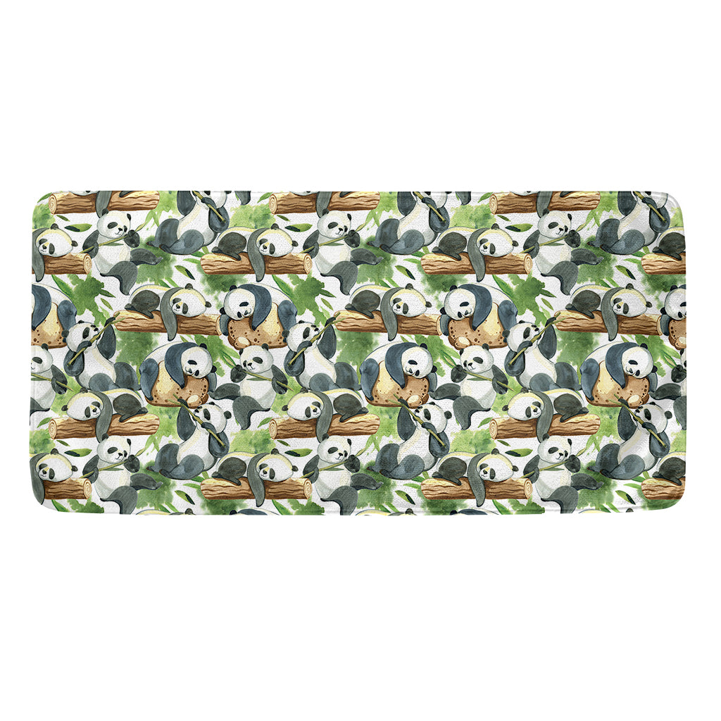 Watercolor Panda Bear Pattern Print Towel