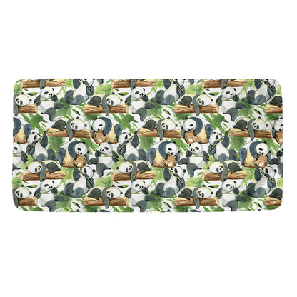 Watercolor Panda Bear Pattern Print Towel