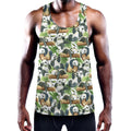 Watercolor Panda Bear Pattern Print Men's Workout Tank Top