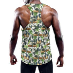 Watercolor Panda Bear Pattern Print Training Tank Top