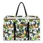 Watercolor Panda Bear Pattern Print Utility Tote Bag