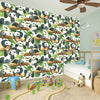 Watercolor Panda Bear Pattern Print Wall Sticker