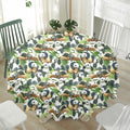 Watercolor Panda Bear Pattern Print Waterproof Round Tablecloth