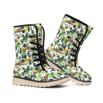 Watercolor Panda Bear Pattern Print Winter Boots