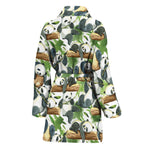 Watercolor Panda Bear Pattern Print Women's Bathrobe