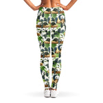 Watercolor Panda Bear Pattern Print Women's Leggings