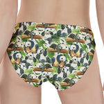 Watercolor Panda Bear Pattern Print Women's Panties