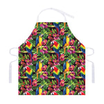 Watercolor Parrot Pattern Print Adjustable Apron
