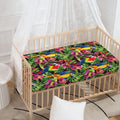 Watercolor Parrot Pattern Print Baby Crib Sheet