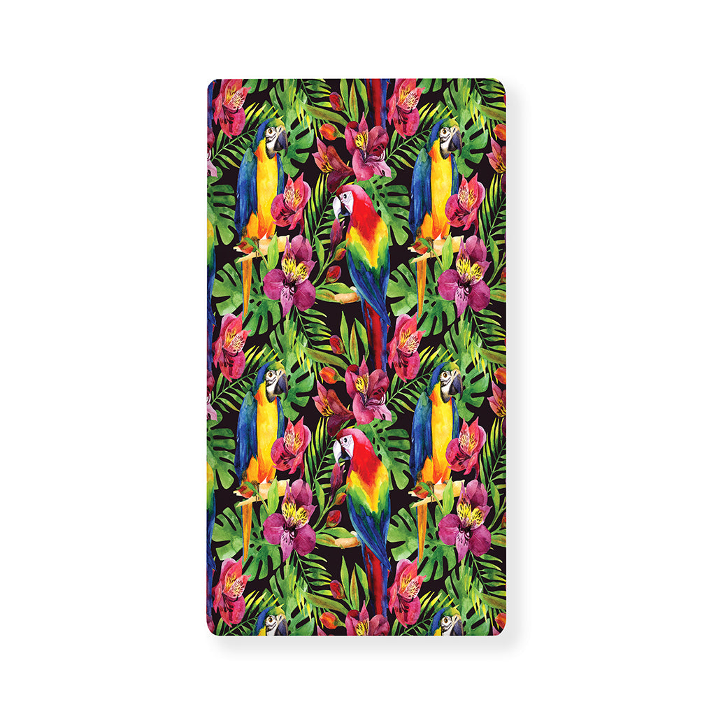 Watercolor Parrot Pattern Print Baby Crib Sheet