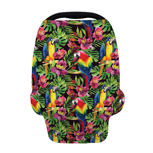 Watercolor Parrot Pattern Print Baby Seat Cover