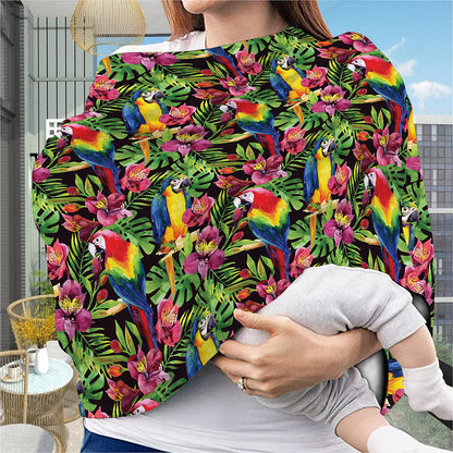 Watercolor Parrot Pattern Print Baby Seat Cover