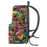 Watercolor Parrot Pattern Print Backpack