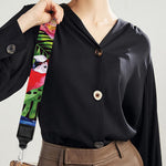 Watercolor Parrot Pattern Print Bag Strap