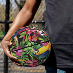 Watercolor Parrot Pattern Print Basketball