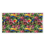 Watercolor Parrot Pattern Print Beach Towel